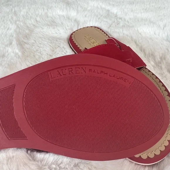 Ralph Lauren, Size 5, Rosalind Red Sandals, New, without tags, never used - Picture 5 of 6
